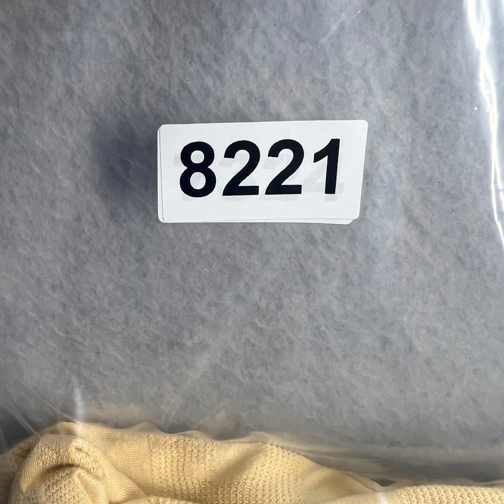 YSL Yves Saint Laurent Polo Shirt Mens L Yellow Vintage 90s Knit Logo Pocket EUC - Picture 9 of 9